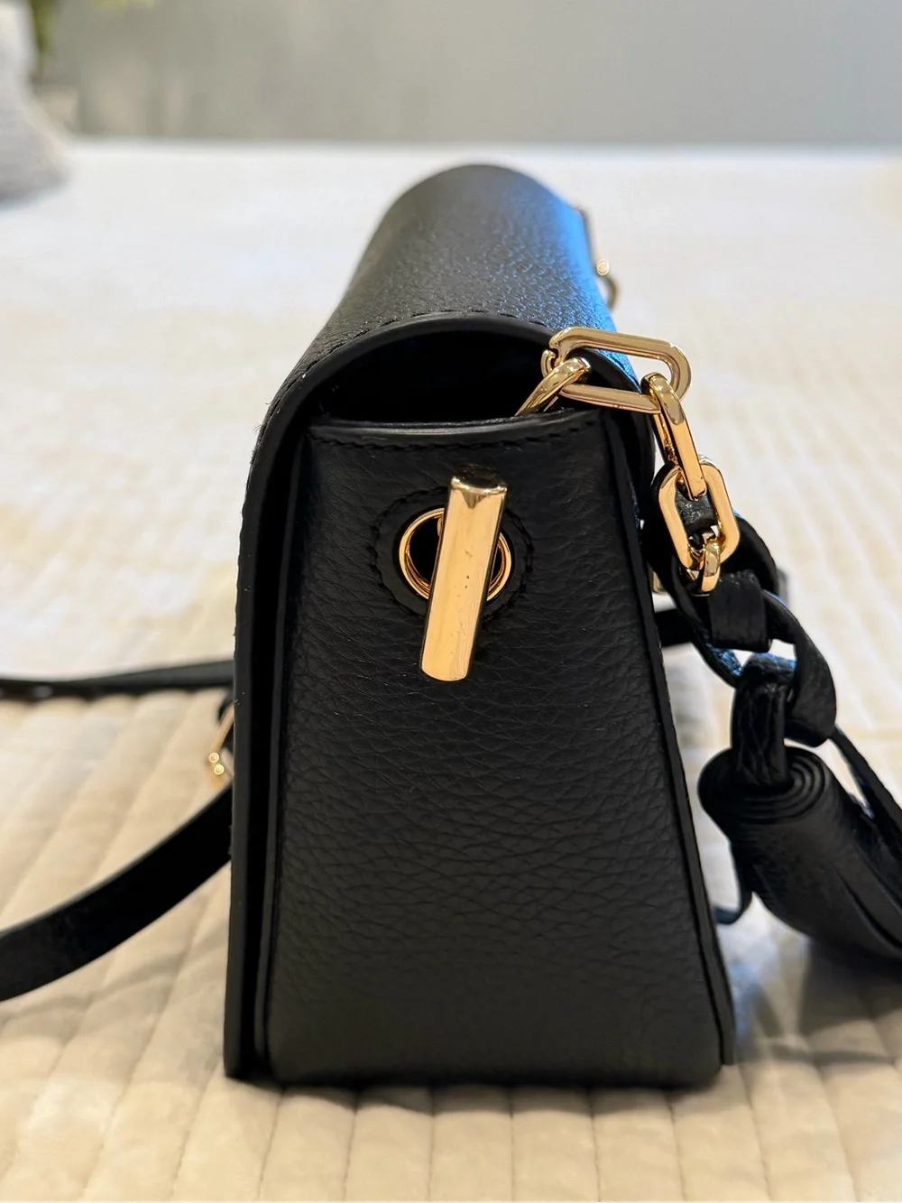 Tory Burch Black Leather Crossbody Bag with Tassel - Women's Shoulder Bag